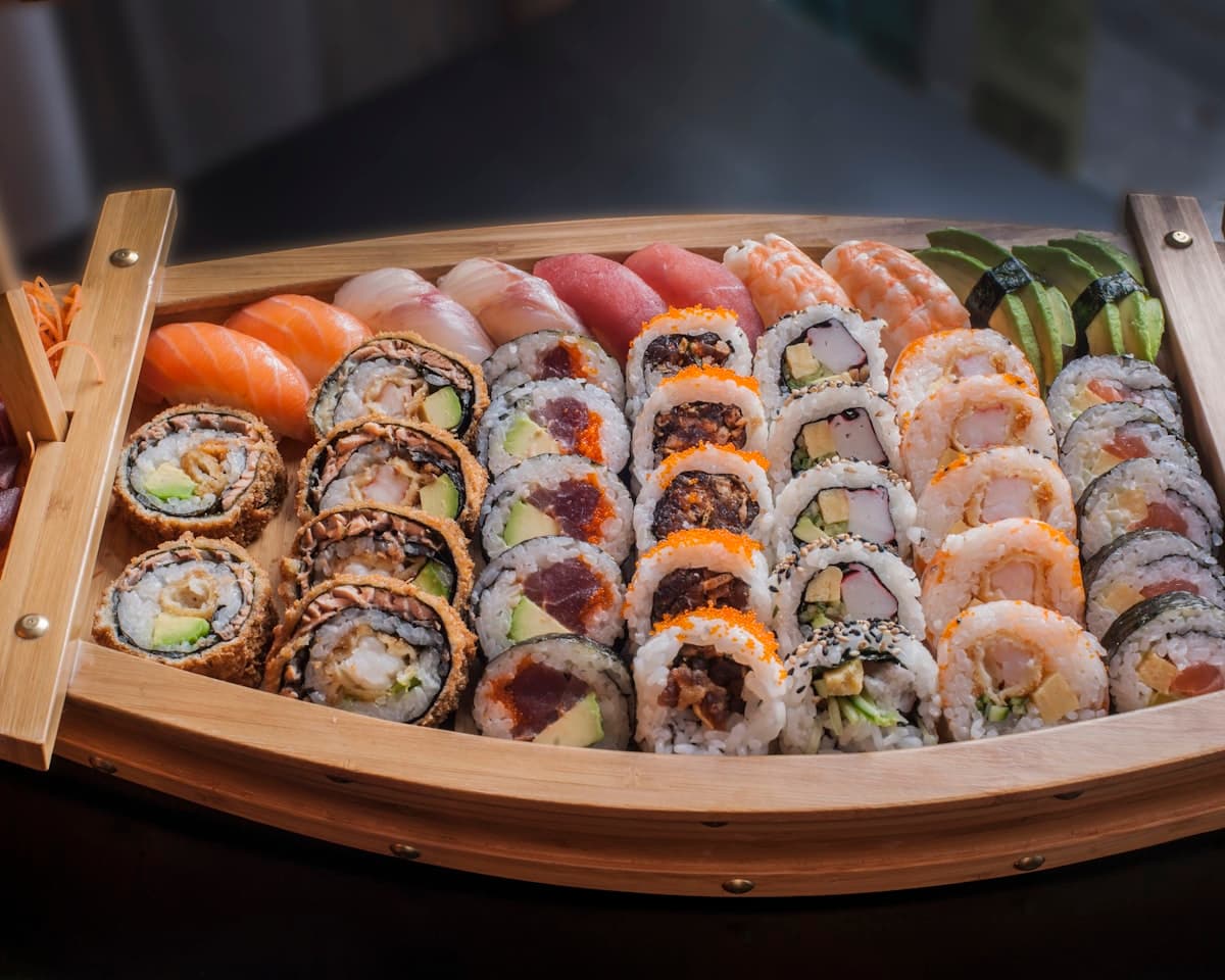Elegant seafood platter served in a polished fine-dining setting
